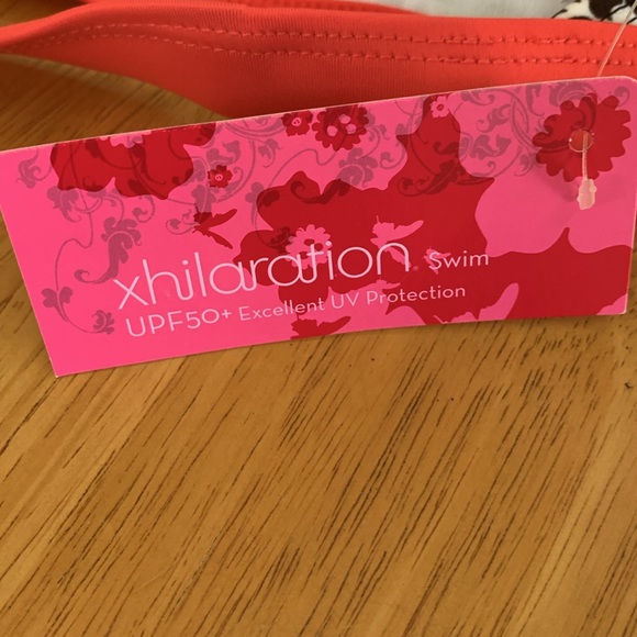 NWT Girls Swimsuit Size 10/12 Pretty Brown White Flowers Peach Summer - Picture 8 of 10